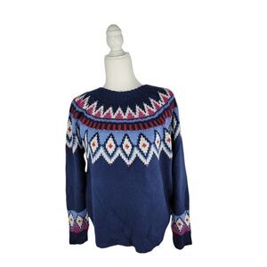 St. John's Bay Argyle  pullover Sweater size Med & Large NWT